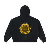 Fleeced Full-Zip Boxy Hoodie
