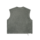 Distressed Grommet Eyelet Tank Top