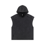 Snow Washed Boxy Hooded Tank Top