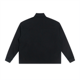 Half-Zip Rolled Edge Fleece Sweatshirt