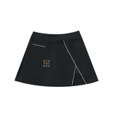 High-Waist Pocketed A-Line Skirt