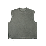Distressed Grommet Eyelet Tank Top