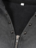 Vintage Washed Zip-Up Hooded Tank Top