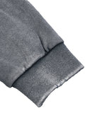 Snow Washed Raw Edge Cropped Sweatshirt