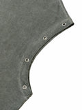 Distressed Grommet Eyelet Tank Top