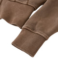Washed Cropped Fleece Hoodie