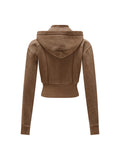 Washed Cropped Fleece Hoodie